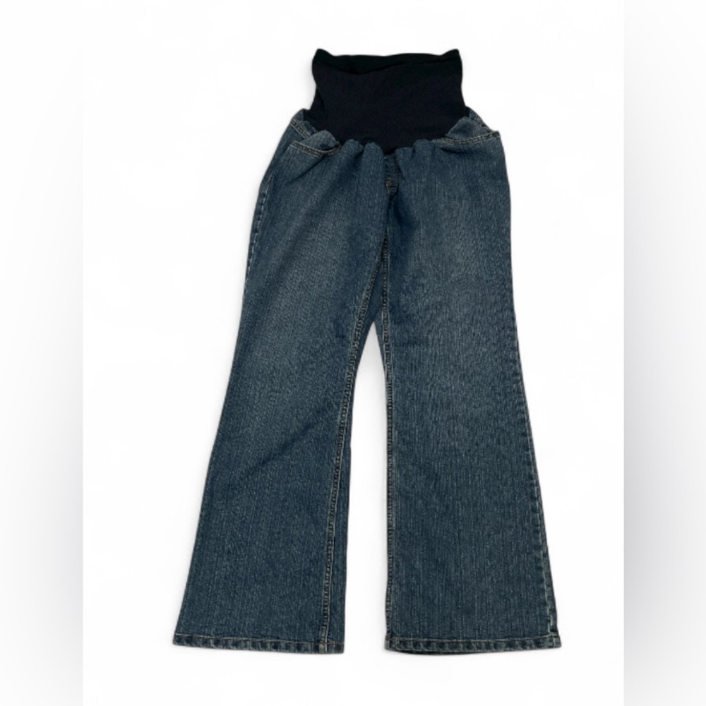 Motherhood Dark Blue Flare Jeans Size PXL